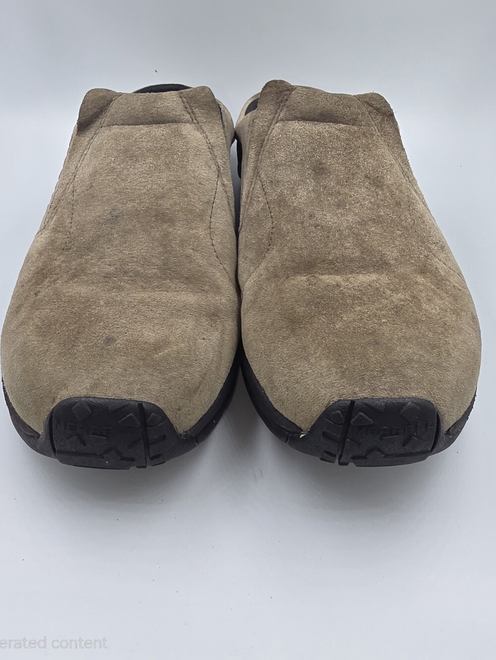 Merrell Jungle Moc Men's Slip-On Mules Clogs Tan Suede Black Sole Size 11